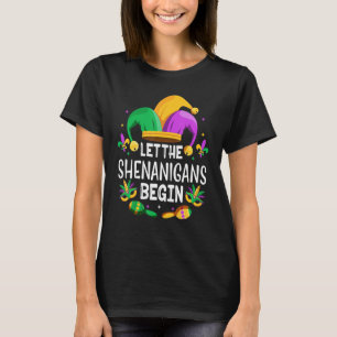 Laat de Sjenanigans beginnen met Mardi Gras, Kinde T-shirt