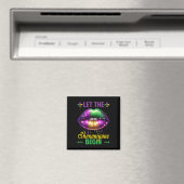 Laat de Sjenanigans beginnen met Mardi Gras Lips K Magneet (Insitu (Vaatwasser))