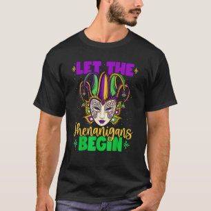 Laat de Sjenanigans beginnen met Mardi Gras Masker T-shirt