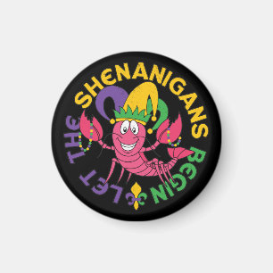Laat de Sjenanigans met Crawfish Mardi Gras beginn Magneet