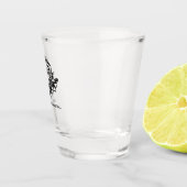 Laat de slechte tijden dobbelen shot glas (Rechts)