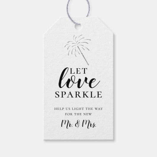 Laat de Sparkaar van de liefde weg sturen Cadeaulabel (Voorkant)