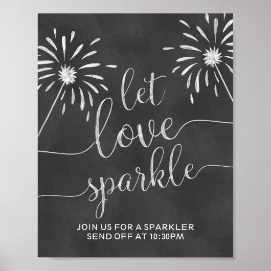 Laat de Sparkle van de Liefde van het Bigbord van Poster (Voorkant)
