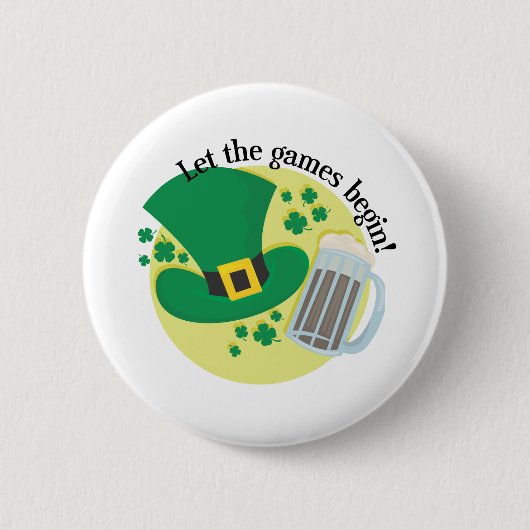 Laat de Spelen beginnen! Ronde Button 5,7 Cm (Voorkant)