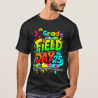 Laat de Spelen Beginnen Vijfde 5e Klas Veld Dag 20 T-shirt