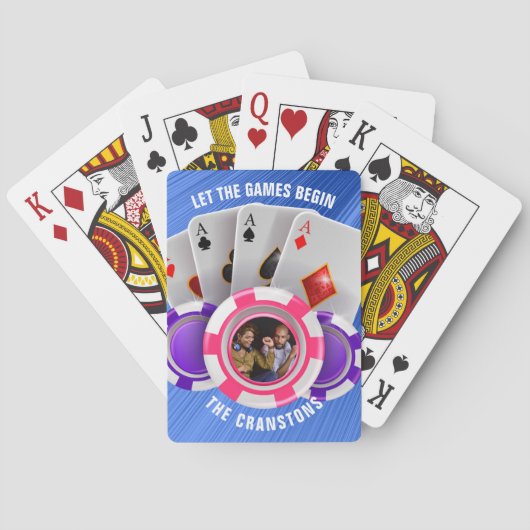 Laat de spellen beginnen met poker design pokerkaarten (Achterkant)