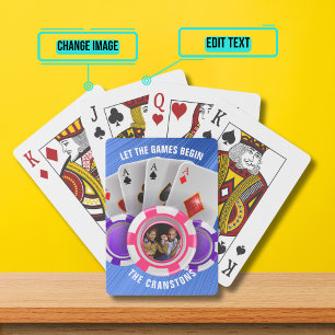Laat de spellen beginnen met poker design pokerkaarten