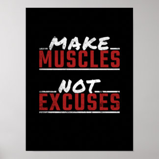 Laat de spieren geen excuses maken voor het Motiva Poster