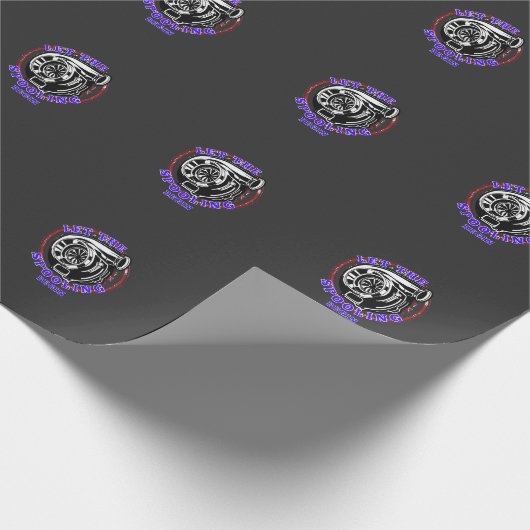 Laat de spooling beginnen met turbo cadeaupapier (Hoek)