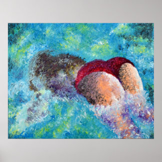 Laat de stress achter poster