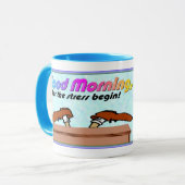 Laat de stress beginnen mok (Voorkant links)