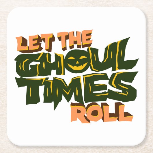 Laat de tijd draaien kartonnen onderzetters (Voorkant)