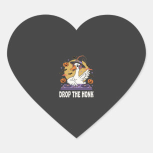 Laat De Toeter Vallen Halloween DJ Gans Hart Sticker