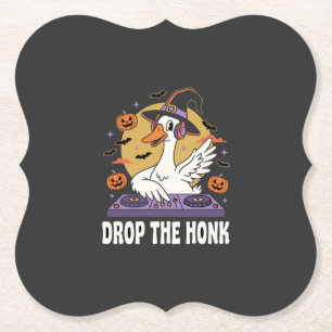 Laat De Toeter Vallen Halloween DJ Gans Kartonnen Onderzetters