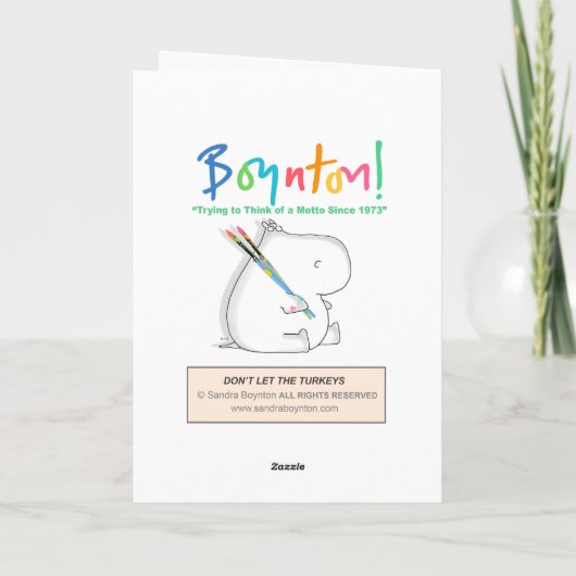 LAAT DE TURKEYS NIET LATEN. KAART (Achterkant)