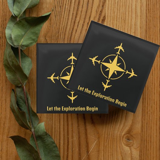 Laat de verkenning beginnen, Cool Aviation Custom Glazen Onderzetter