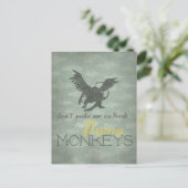 Laat de vliegende apen los briefkaart (Staand voorkant)