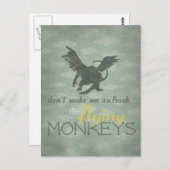 Laat de vliegende apen los briefkaart (Voorkant / Achterkant)