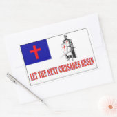LAAT DE VOLGENDE CRUSADES BEGINNEN RECHTHOEKIGE STICKER (Envelop)