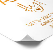 Laat de vonken het poster van het trouwbord vliege (Hoek)