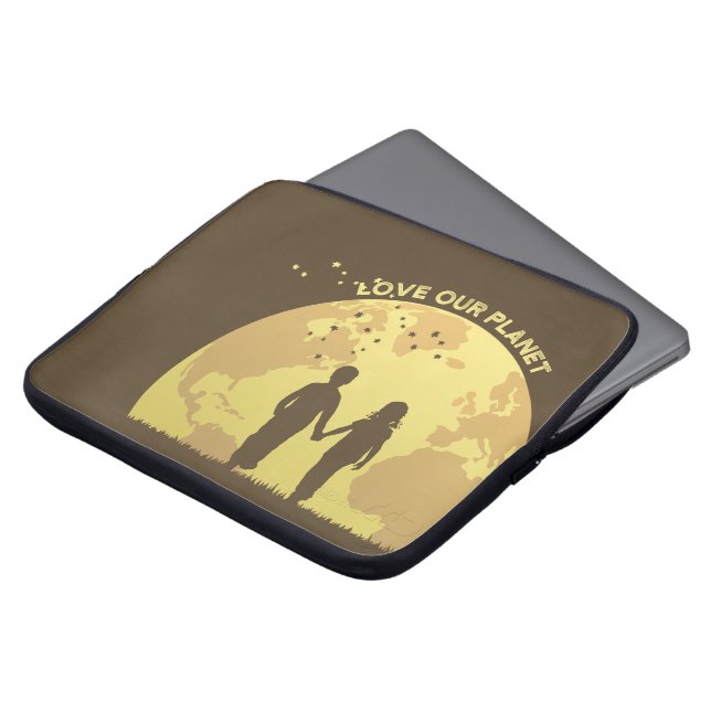 Laat de vrede met ons beginnen | laptophoes tas va (Voorkant top)