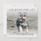 Laat de vreugde los | Foto Kerstvakantie Kaart (Voorkant)