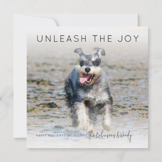 Laat de vreugde los | Foto Kerstvakantie Kaart (Voorkant)