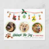 Laat de vreugde van Kerstmis los Briefkaart (Voorkant)