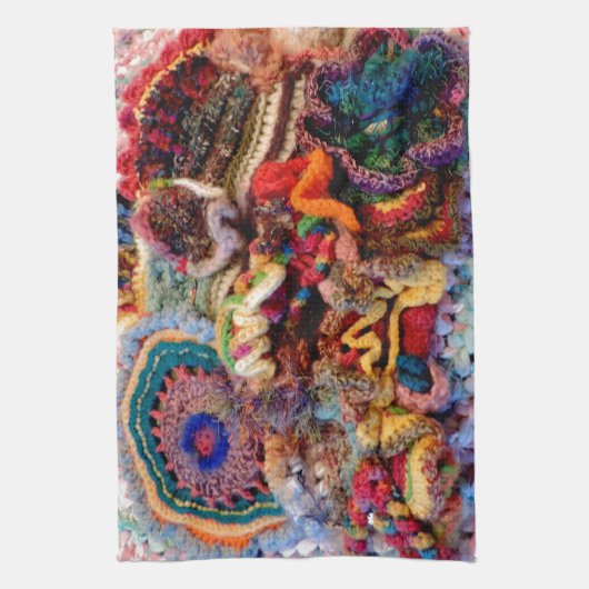 Laat de Vrije Foto van het Ontwerp van het Gehaakt Theedoek (Verticaal)