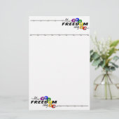 Laat de Vrijheid briefpapier zijn, pas aan (Staand voorkant)