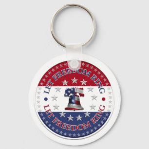 Laat de vrijheid luiden Liberty Bell 13 & 50 sterr Sleutelhanger