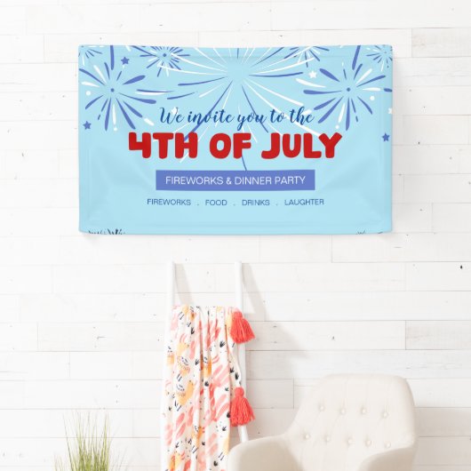 Laat de vrijheid schitteren! -4Th Of July Spandoek (Insitu)