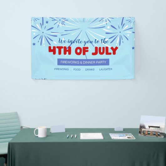 Laat de vrijheid schitteren! -4Th Of July Spandoek (Beurs)
