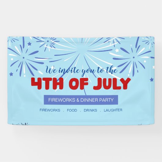 Laat de vrijheid schitteren! -4Th Of July Spandoek (Horizontaal)