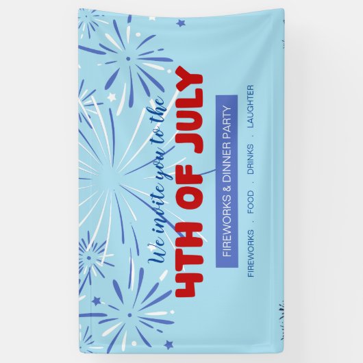 Laat de vrijheid schitteren! -4Th Of July Spandoek (Verticaal)