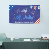 Laat de vrijheid schitteren! spandoek (Beurs)