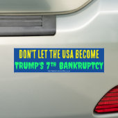 LAAT DE VS NIET HET ZEVENDE FAILLISSEMENT VAN TRUM BUMPERSTICKER (Op auto)