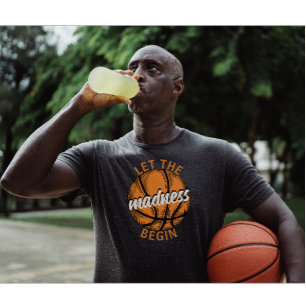 Laat de waanzin beginnen Basketbal Oranje tekst T-shirt