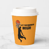 Laat de waanzin beginnen March Madness Party Papieren Bekers (Achterkant)