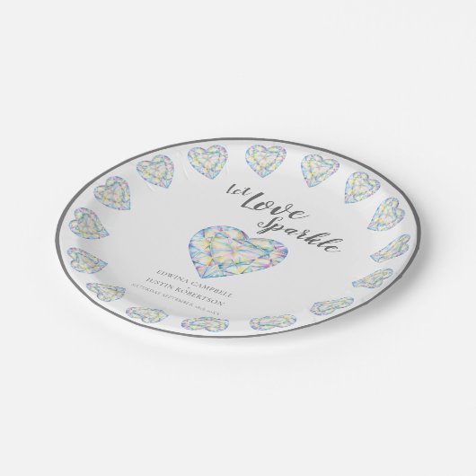 Laat de waterverf van de  van de vonkdiamanten hou papieren bordje (Gekanteld)