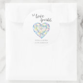 Laat de waterverf van de van de vonkdiamanten hou ronde sticker (Tas)