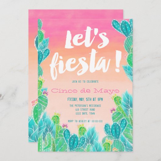 Laat de waterverf van het fakti-patroon van de fis kaart (Voorkant / Achterkant)