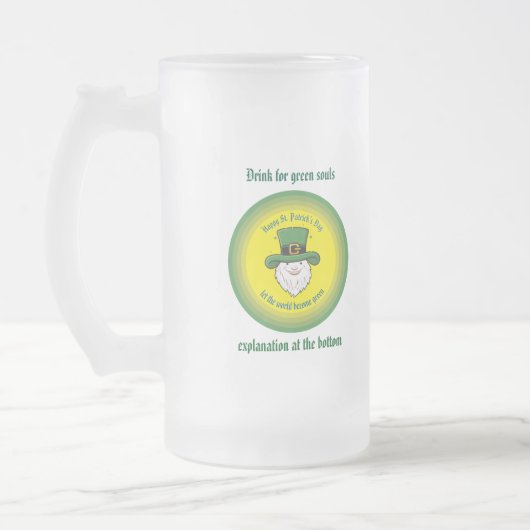Laat de wereld groen worden matglas bierpul (Links)