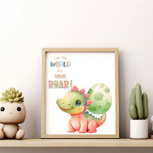 Laat de wereld je gebrul horen! Mooie waterverf Di