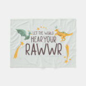 Laat de wereld je rug horen fleece deken (Voorkant (Horizontaal))