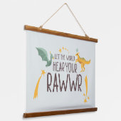 Laat de wereld je rug horen hangend wandkleed (Gebogen)