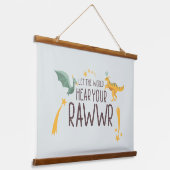 Laat de wereld je rug horen hangend wandkleed (Gebogen)