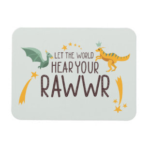 Laat de wereld je rug horen magneet