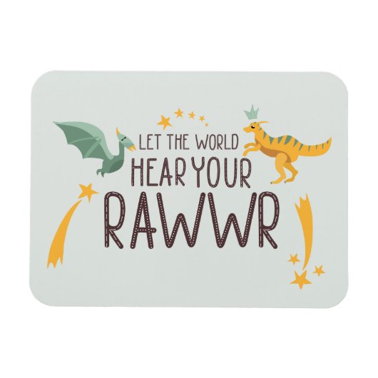 Laat de wereld je rug horen magneet (Horizontaal)