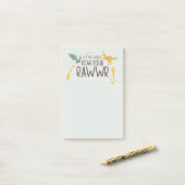 Laat de wereld je rug horen post-it® notes (Op bureau)